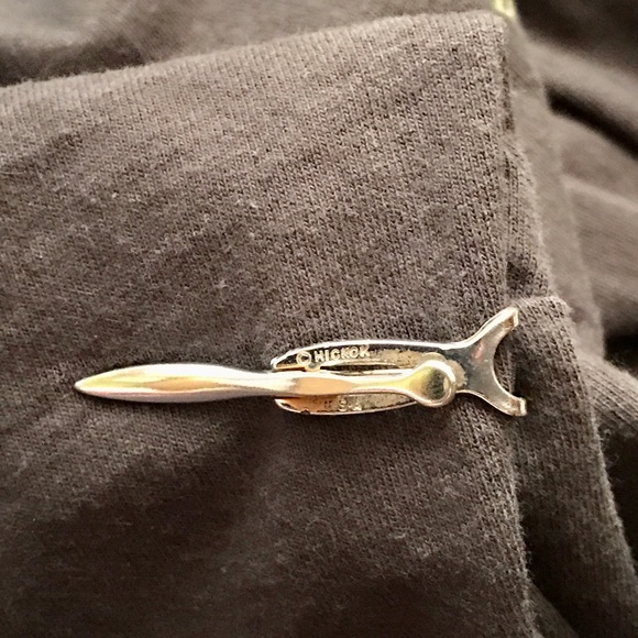 Vintage Set Of (4) Various Designs Tie Clips - Picture 3 of 10